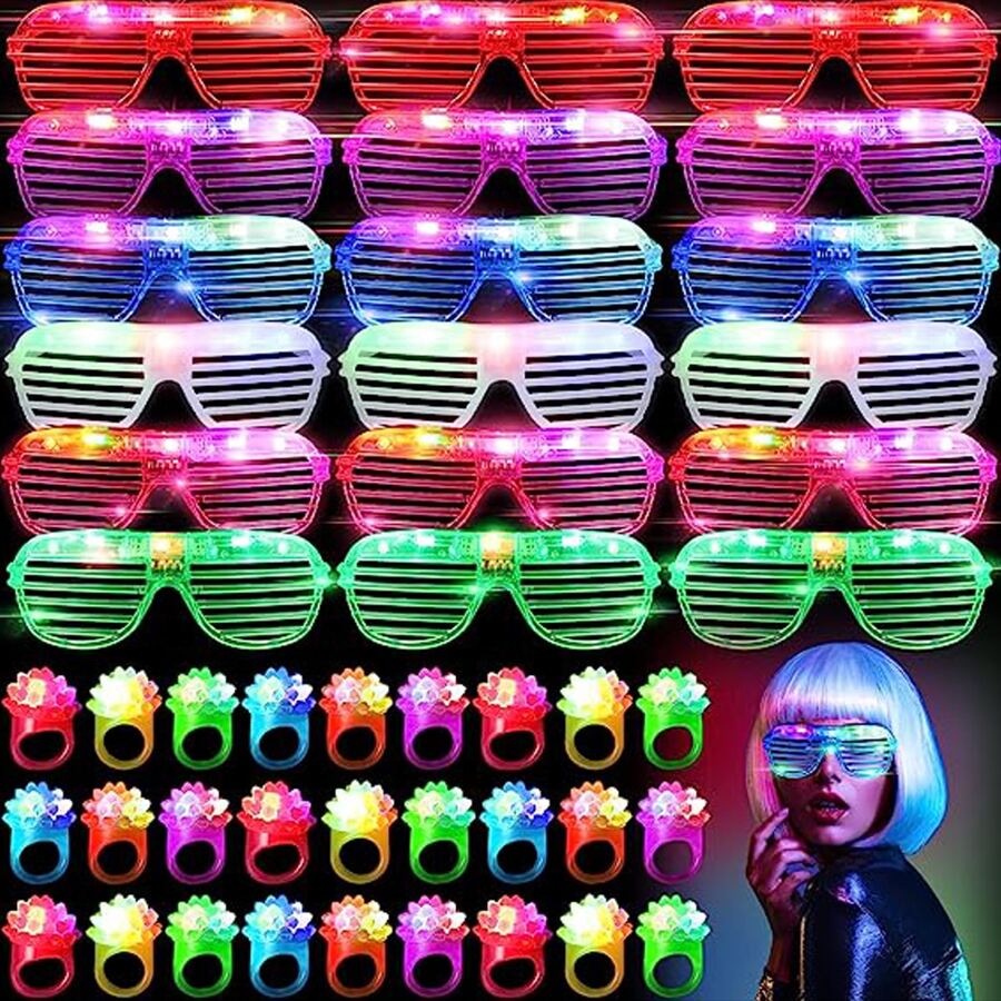 Glow In The Dark Party Glasses - 10-50 pçs óculos de led iluminam