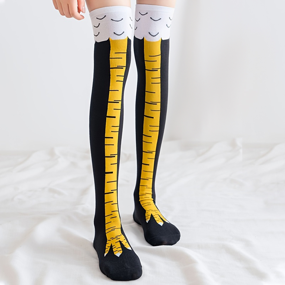 Funny Chicken Leg Socks - 1 Par de Meias Femininas até