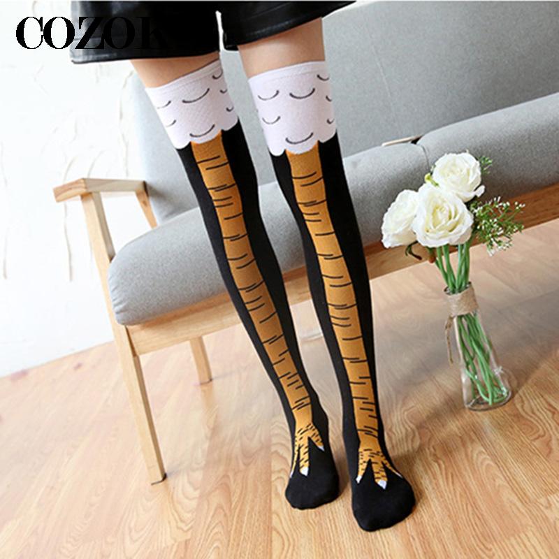 Funny Chicken Leg Socks - Alta qualidade das mulheres louco engraçado