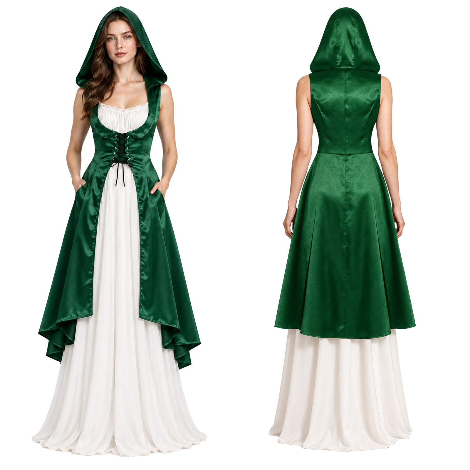 Vestido medieval renascentista - Medieval Renaissance Dress Women avaliação e preço