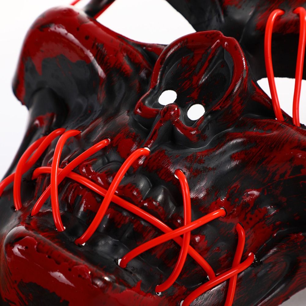 Máscara Gótica de Halloween co - Led Purge Mask Halloween avaliação e preço