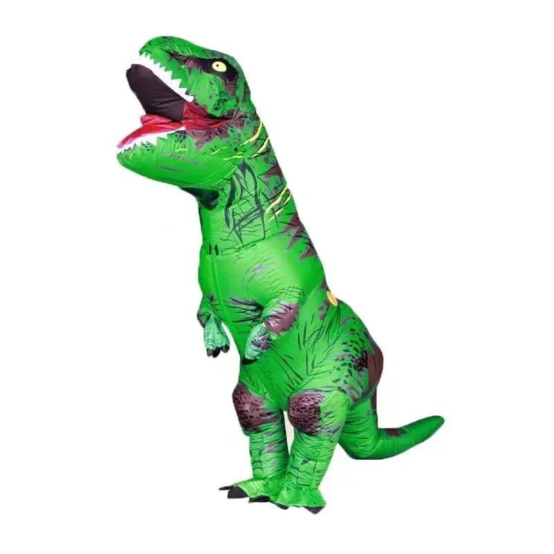 Tiranossauro rex traje infláve - Inflatable Dinosaur Costume Adult avaliação e preço
