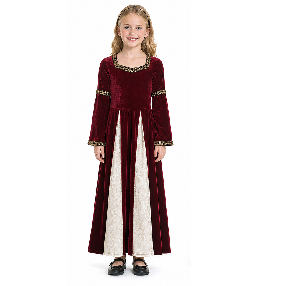 Vestido de Veludo Estilo Renas - Medieval Renaissance Dress Women avaliação e preço