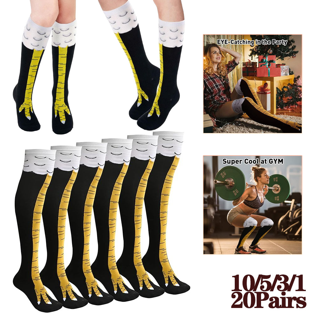 1-20 pares engraçados 3d garra - Funny Chicken Leg Socks avaliação e preço