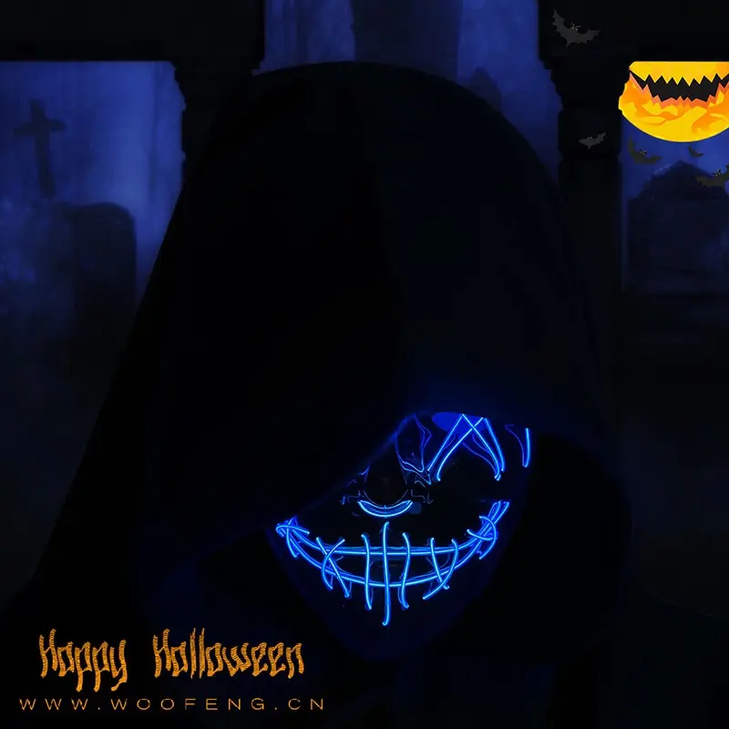 Venda quente halloween brilhan - Led Purge Mask Halloween avaliação e preço