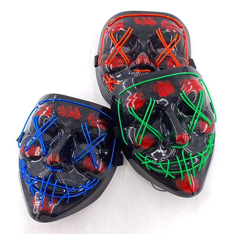 Atacado 10 Máscaras LED Purge  - Led Purge Mask Halloween avaliação e preço