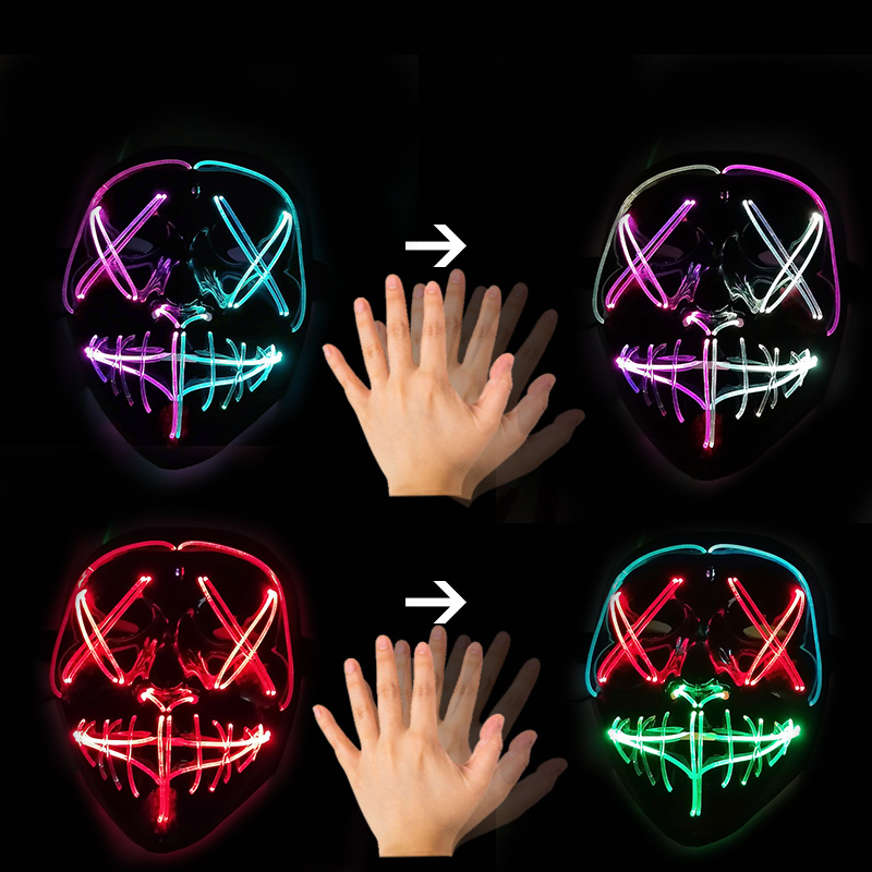 Máscara LED com Controle por G - Led Purge Mask Halloween avaliação e preço