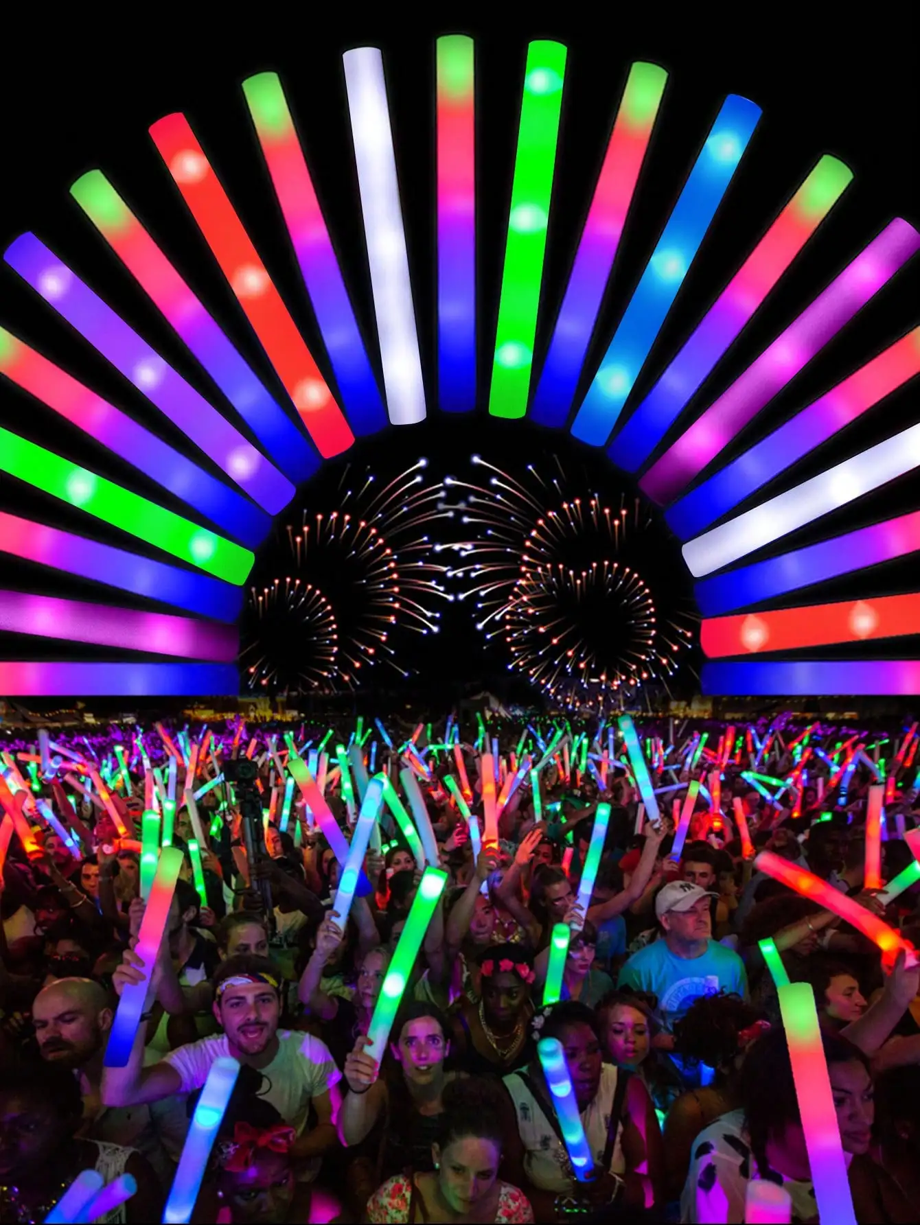 20/30 unidades de Bastões de E - Flashing Led Foam Sticks Party avaliação e preço