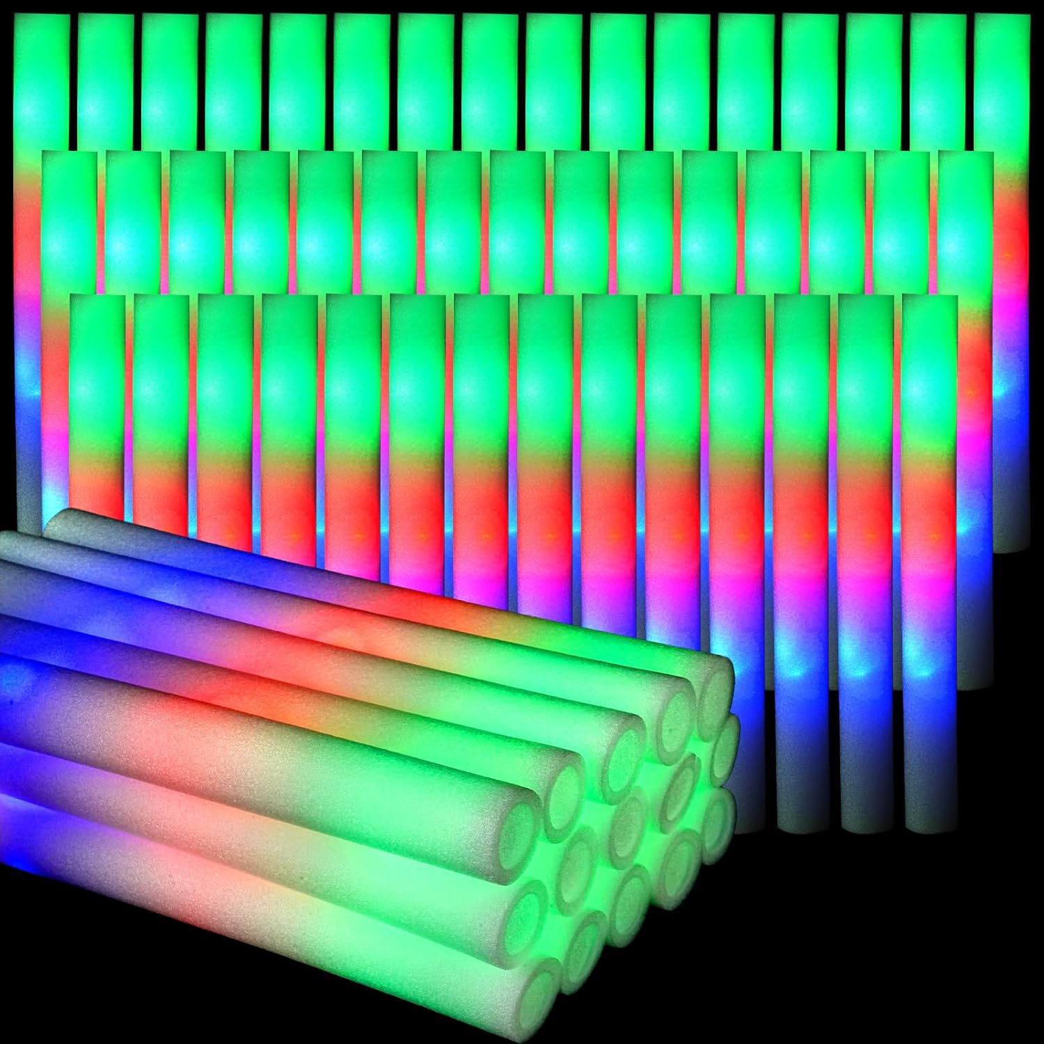 30 pçs bastões de brilho de es - Flashing Led Foam Sticks Party avaliação e preço