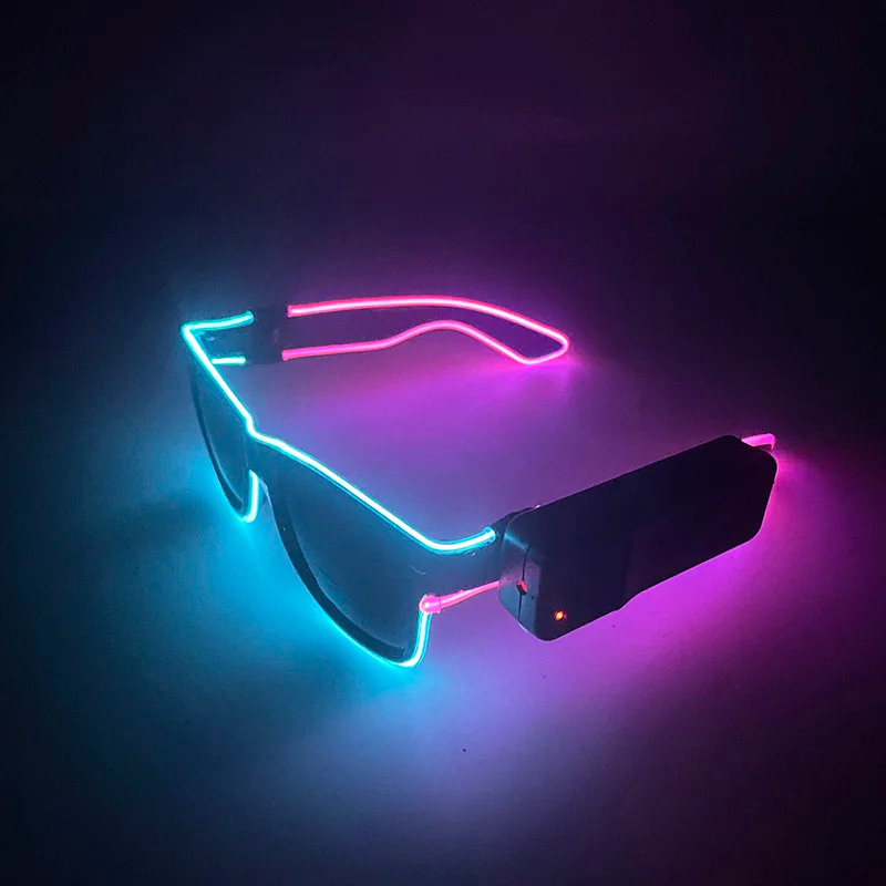 Novos óculos de LED sem fio co - Glow In The Dark Party Glasses avaliação e preço