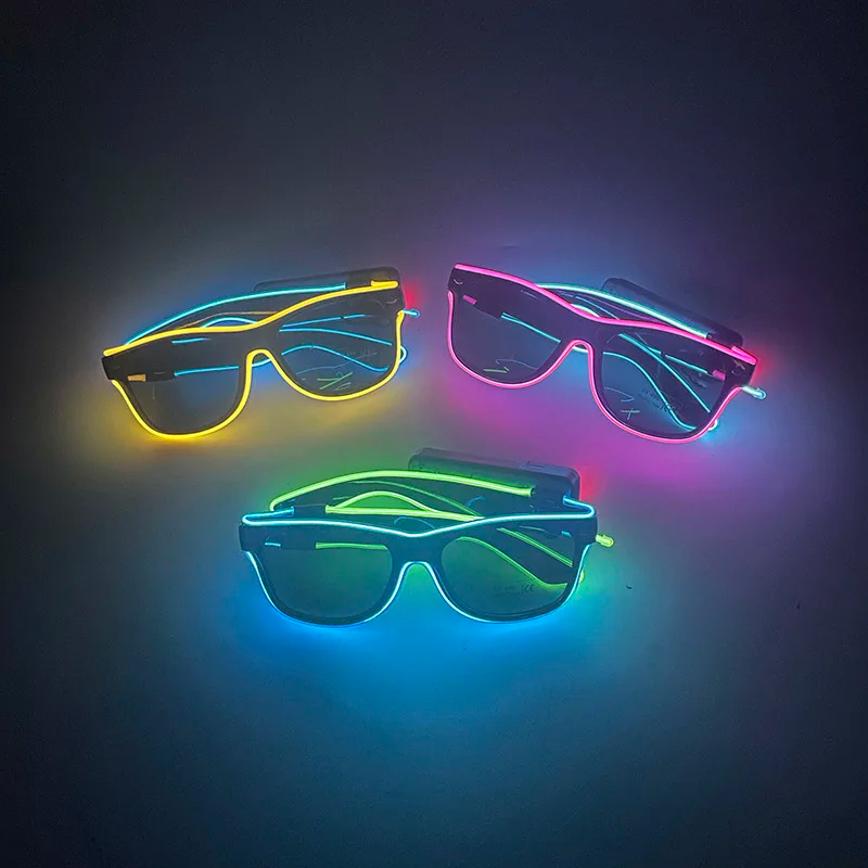 Novos óculos de LED sem fio co - Glow In The Dark Party Glasses avaliação e preço