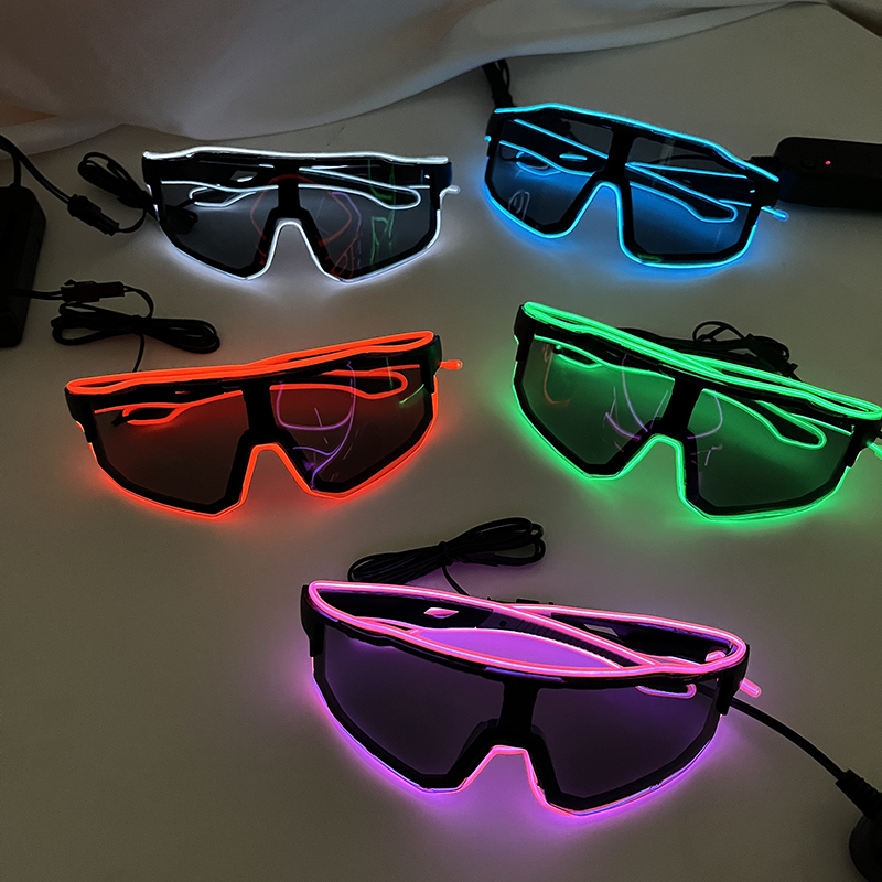 Óculos LED à prova de vento co - Glow In The Dark Party Glasses avaliação e preço