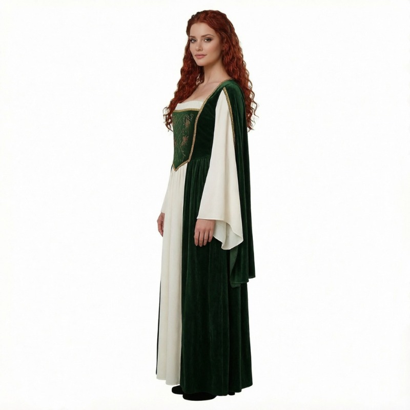 Novo Traje de Cosplay Medieval - Medieval Renaissance Dress Women avaliação e preço