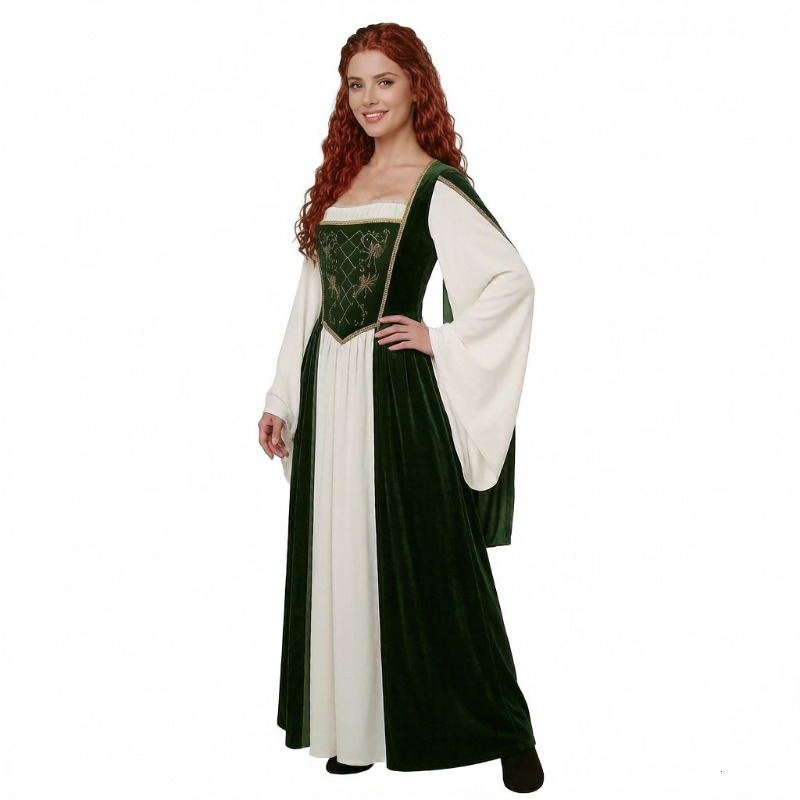 Novo Traje de Cosplay Medieval - Medieval Renaissance Dress Women avaliação e preço