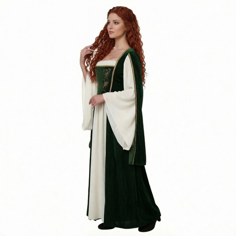 Novo Traje de Cosplay Medieval - Medieval Renaissance Dress Women avaliação e preço