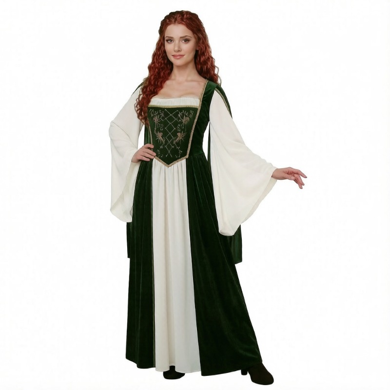 Novo Traje de Cosplay Medieval - Medieval Renaissance Dress Women avaliação e preço