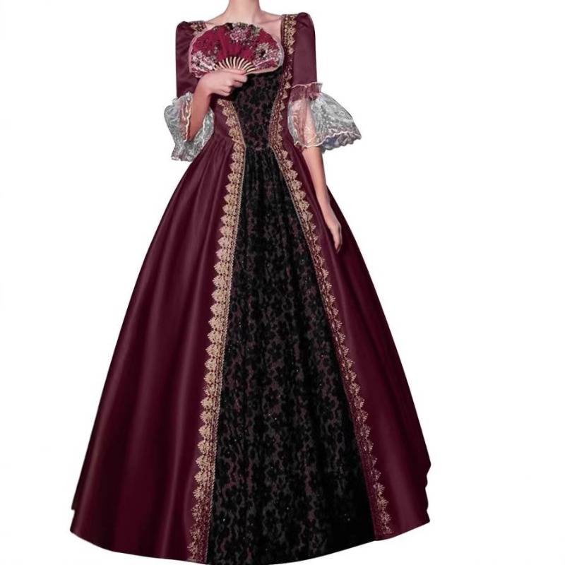 Vestido Feminino S-5XL Novo Es - Medieval Renaissance Dress Women avaliação e preço