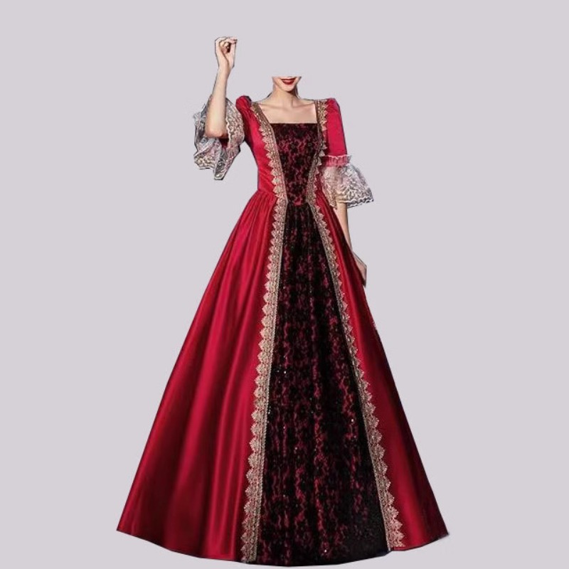 Vestido Feminino S-5XL Novo Es - Medieval Renaissance Dress Women avaliação e preço