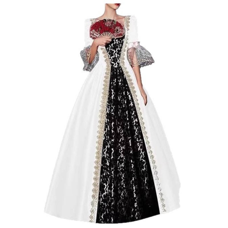 Vestido Feminino S-5XL Novo Es - Medieval Renaissance Dress Women avaliação e preço