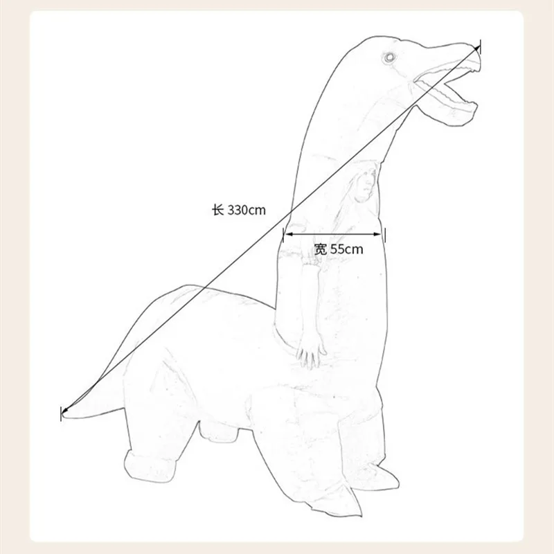 2024 novo traje de dinossauro  - Inflatable Dinosaur Costume Adult avaliação e preço
