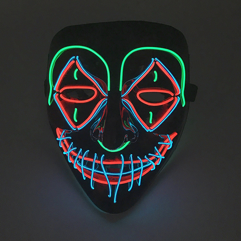 Máscara assassina de led, danç - Led Purge Mask Halloween avaliação e preço
