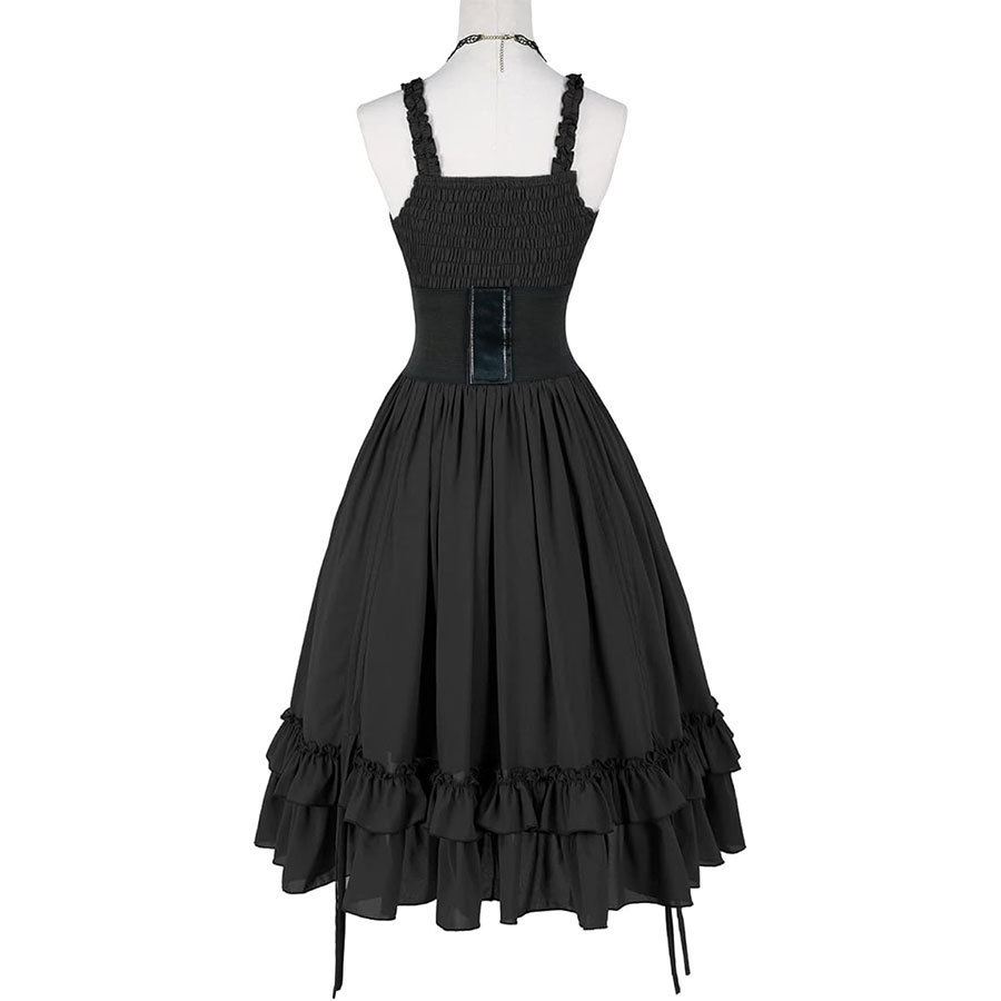 Vestido Gótico Feminino com Co - Medieval Renaissance Dress Women avaliação e preço
