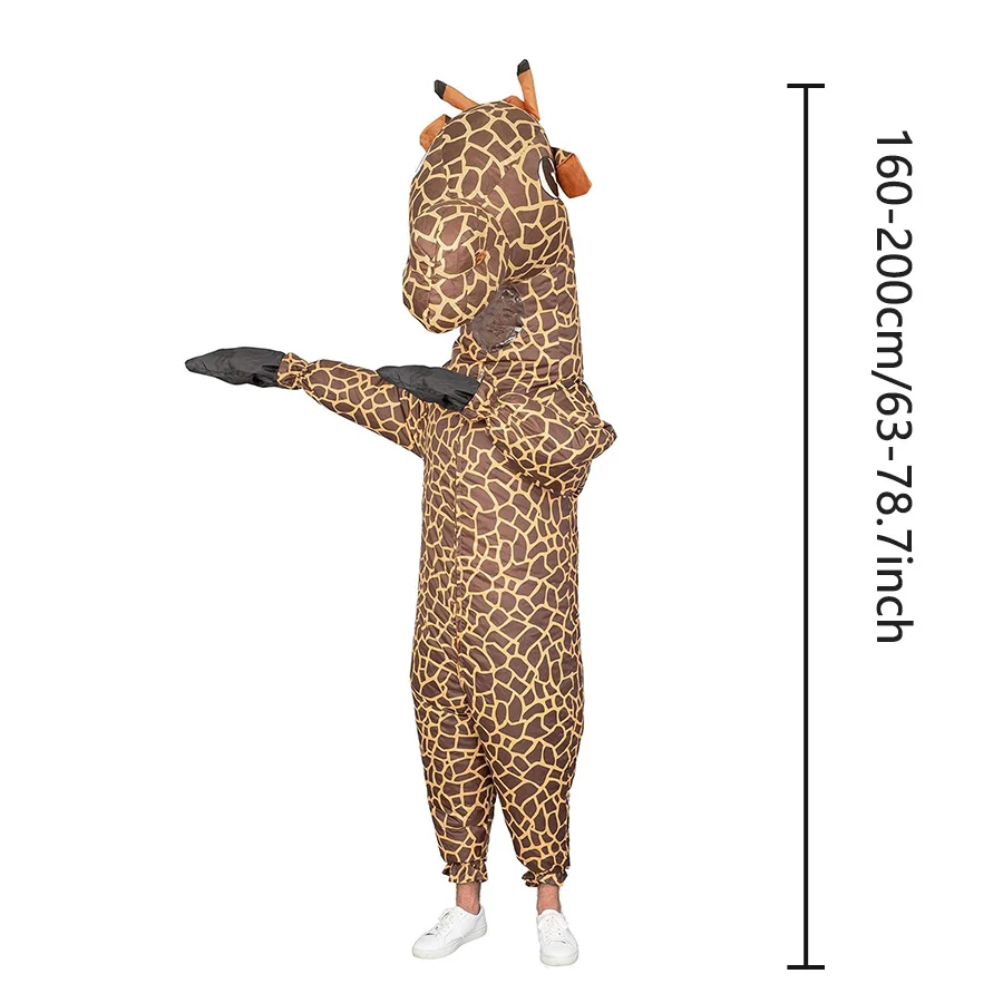 Adulto unissex girafa terno in - Inflatable Dinosaur Costume Adult avaliação e preço