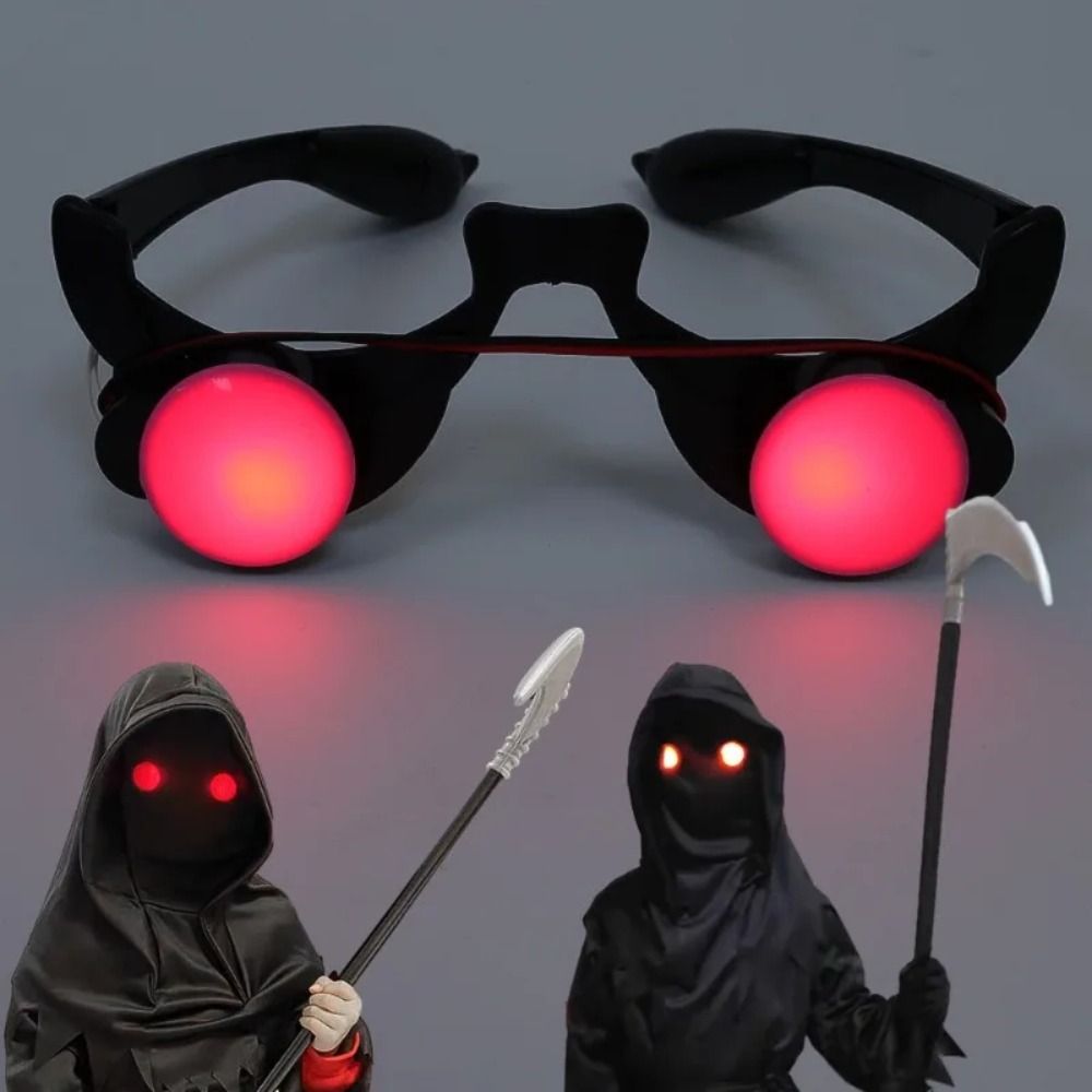 Óculos LED ABS com Olhos Verme - Glow In The Dark Party Glasses avaliação e preço
