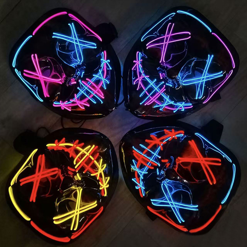 Máscaras LED Luminosas Sem Fio - Led Purge Mask Halloween avaliação e preço