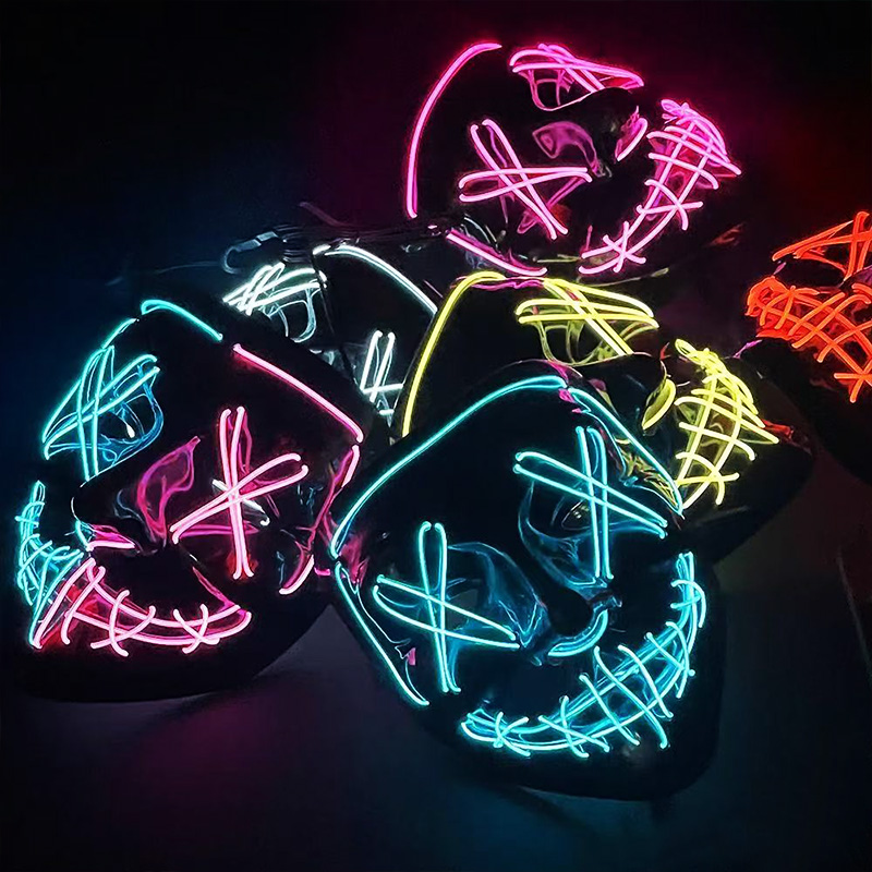 Máscaras LED Luminosas Sem Fio - Led Purge Mask Halloween avaliação e preço