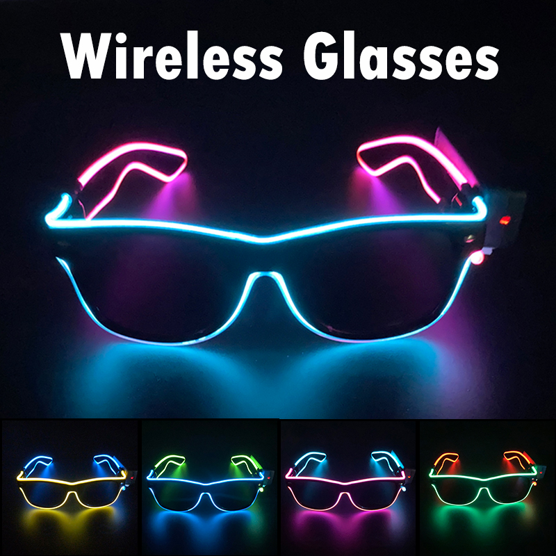 Óculos de sol led sem fio, ócu - Glow In The Dark Party Glasses avaliação e preço
